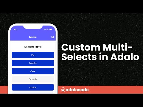 How do you create a custom multi-select in Adalo? video thumbnail