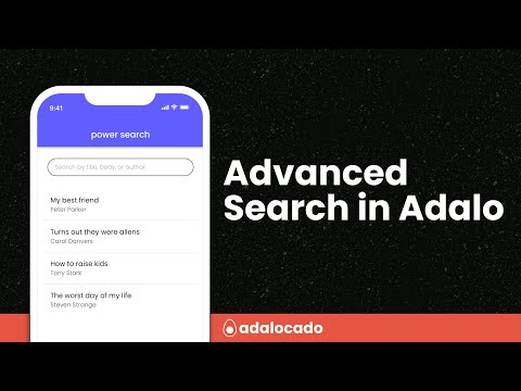 How do you build advanced search in Adalo? video thumbnail