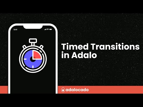 How do timed transitions work in Adalo? video thumbnail